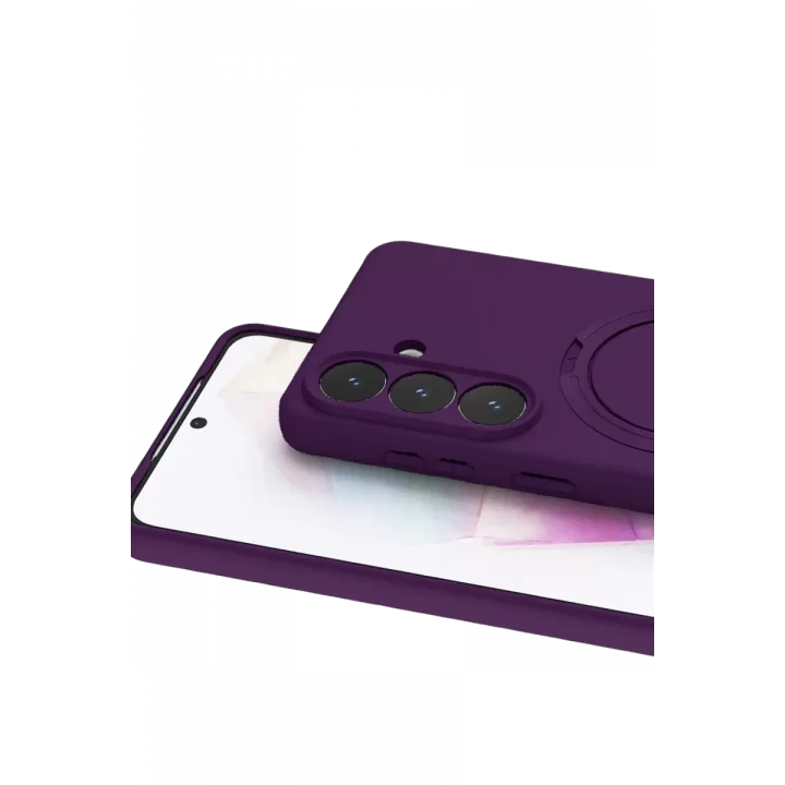 Mey İthalat®  Samsung Galaxy S26 Plus Regal Magsafe Standlı Kapak - Derin Mor