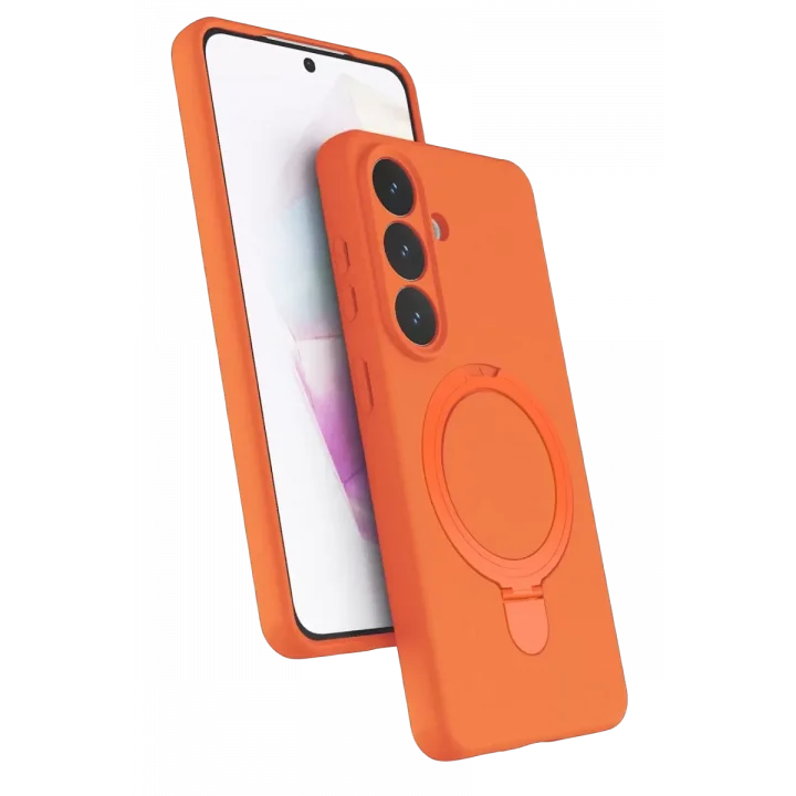 Mey İthalat®  Samsung Galaxy S26 Plus Regal Magsafe Standlı Kapak - Turuncu