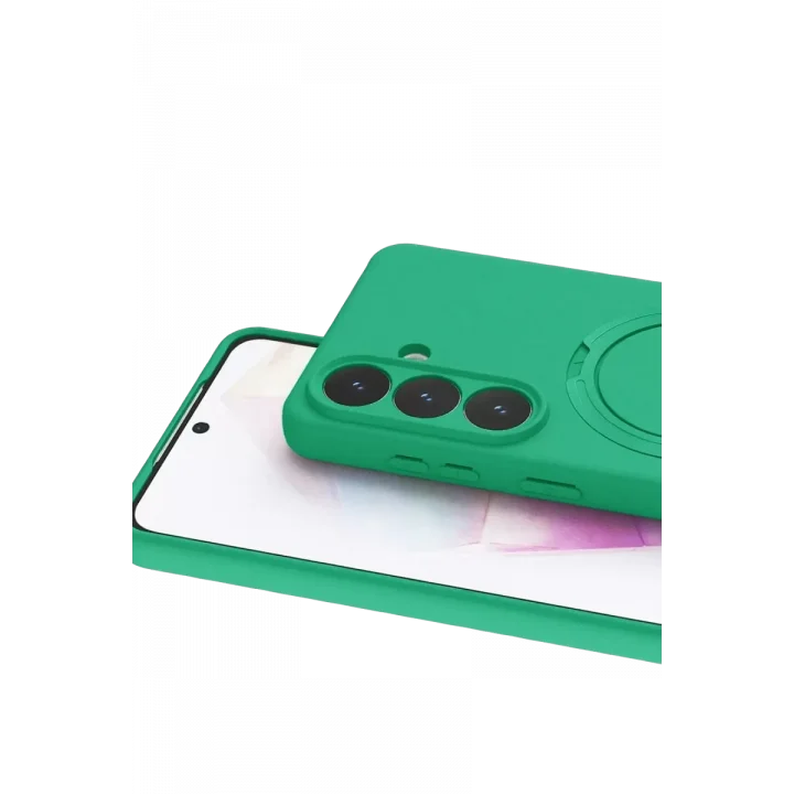 Mey İthalat®  Samsung Galaxy S26 Plus Regal Magsafe Standlı Kapak - Yeşil