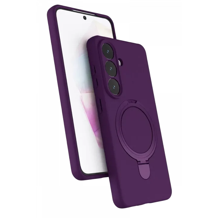 Mey İthalat®  Samsung Galaxy S26 Regal Magsafe Standlı Kapak - Derin Mor