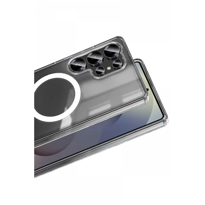 Mey İthalat®  Samsung Galaxy S26 Ultra Magneticsafe Şeffaf Silikon - Şeffaf