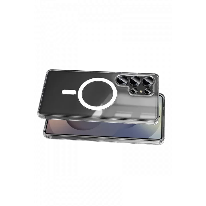 Mey İthalat®  Samsung Galaxy S26 Ultra Magneticsafe Şeffaf Silikon - Şeffaf