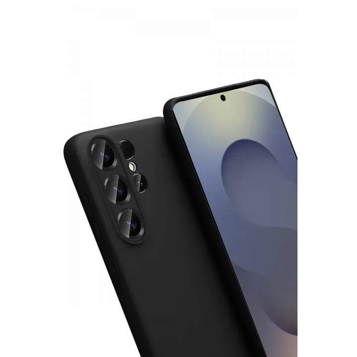 Mey İthalat®  Samsung Galaxy S26 Ultra Nano içi Kadife Silikon - Siyah