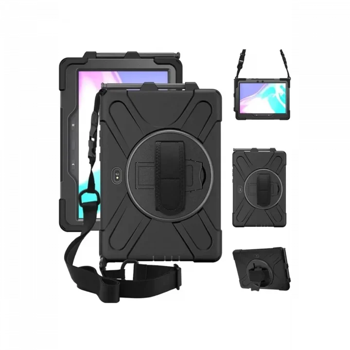 Mey İthalat®  Samsung Galaxy T638 Tab Active 4 Pro Kılıf Amazing Tablet Kapak - Siyah