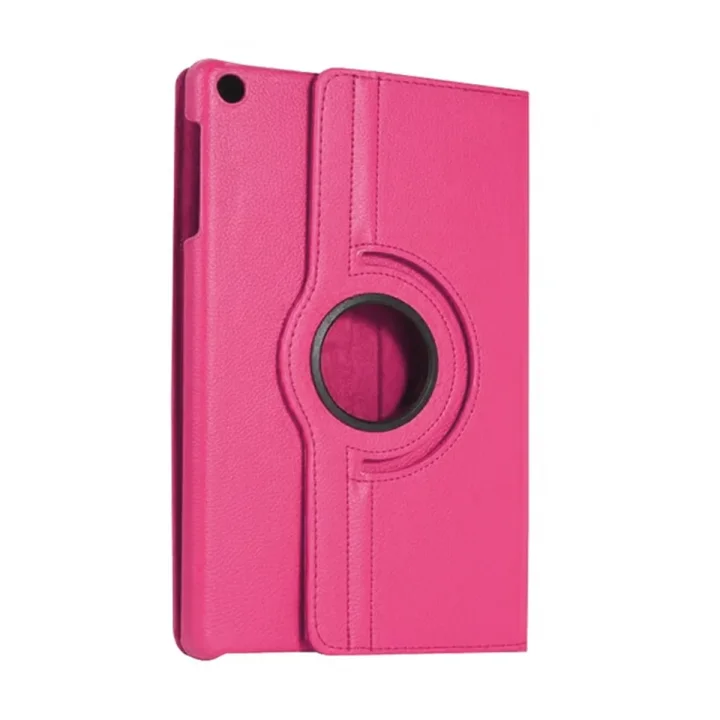 Mey İthalat®  Samsung Galaxy Tab A11 360 Tablet Deri Kılıf - Pembe
