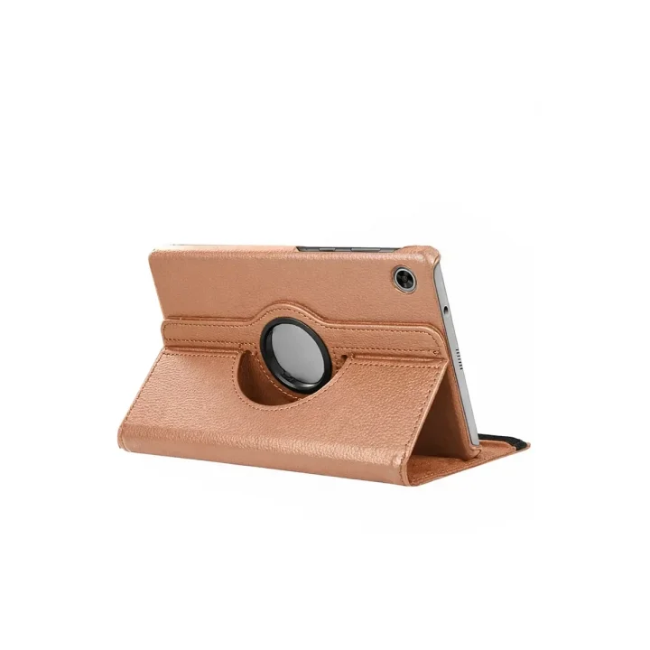 Mey İthalat®  Samsung Galaxy Tab A11 360 Tablet Deri Kılıf - Rose Gold