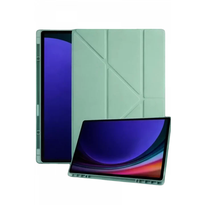 Mey İthalat®  Samsung Galaxy Tab A11 Kalemlikli Mars Tablet Kılıfı - Açık Yeşil