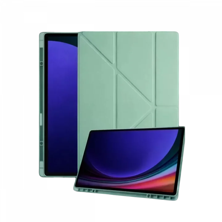 Mey İthalat®  Samsung Galaxy Tab A11 Kalemlikli Mars Tablet Kılıfı - Açık Yeşil