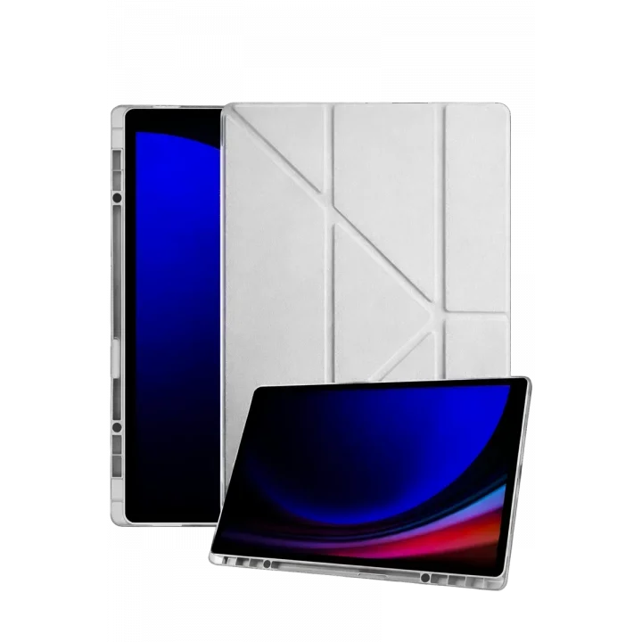 Mey İthalat®  Samsung Galaxy Tab A11 Kalemlikli Mars Tablet Kılıfı - Gri