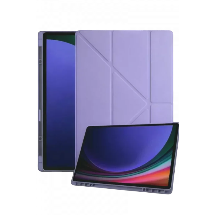 Mey İthalat®  Samsung Galaxy Tab A11 Kalemlikli Mars Tablet Kılıfı - Lila