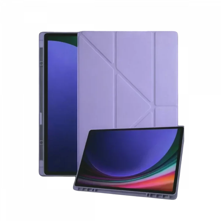 Mey İthalat®  Samsung Galaxy Tab A11 Kalemlikli Mars Tablet Kılıfı - Lila