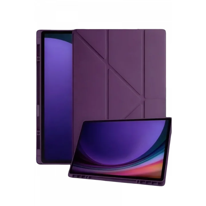 Mey İthalat®  Samsung Galaxy Tab A11 Kalemlikli Mars Tablet Kılıfı - Mürdüm