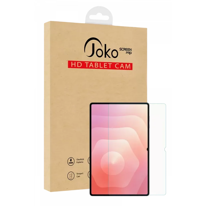 Mey İthalat®  Samsung Galaxy Tab A11 Plus 2in1 HD Tablet Cam Ekran Koruyucu - Şeffaf