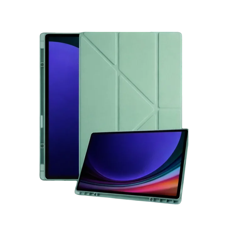 Mey İthalat®  Samsung Galaxy Tab A11 Plus Kalemlikli Mars Tablet Kılıfı - Açık Yeşil