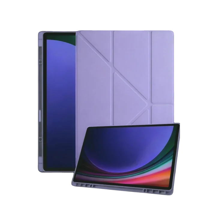 Mey İthalat®  Samsung Galaxy Tab A11 Plus Kalemlikli Mars Tablet Kılıfı - Lila
