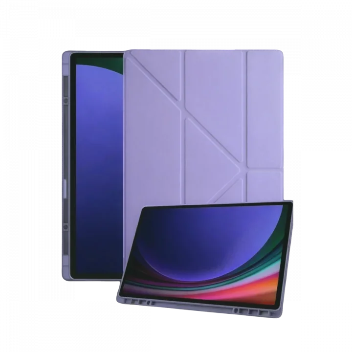 Mey İthalat®  Samsung Galaxy Tab A11 Plus Kalemlikli Mars Tablet Kılıfı - Lila