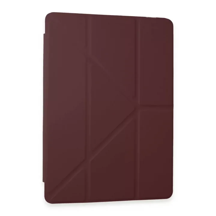 Mey İthalat®  Samsung Galaxy Tab A9 Kılıf Kalemlikli Mars Tablet Kılıfı - Mürdüm