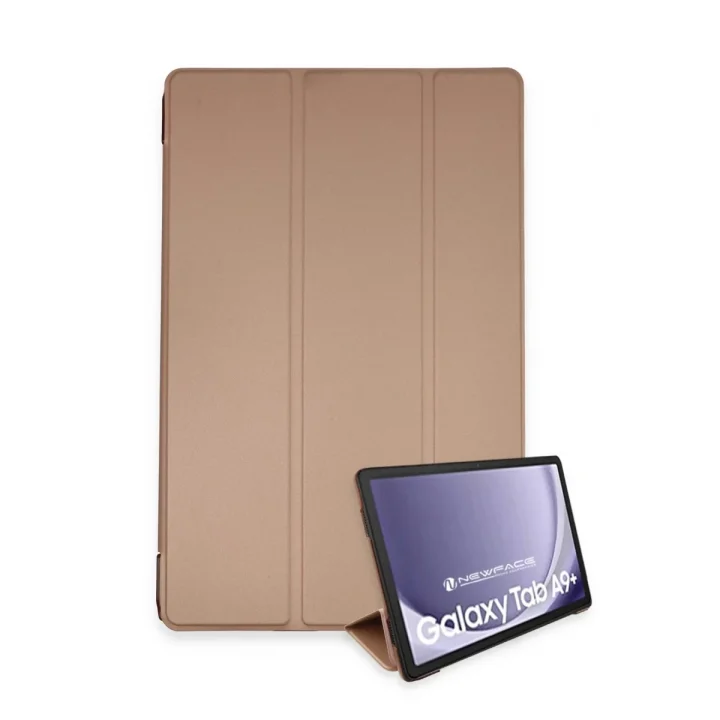 Mey İthalat®  Samsung Galaxy Tab A9 Plus Kılıf Tablet Smart Kılıf - Rose Gold
