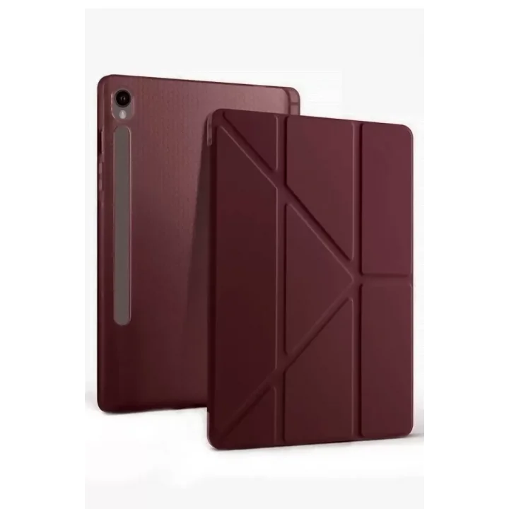 Mey İthalat®  Samsung Galaxy Tab S10 FE Plus 13.1 Kalemlikli Mars Tablet Kılıfı - Mürdüm