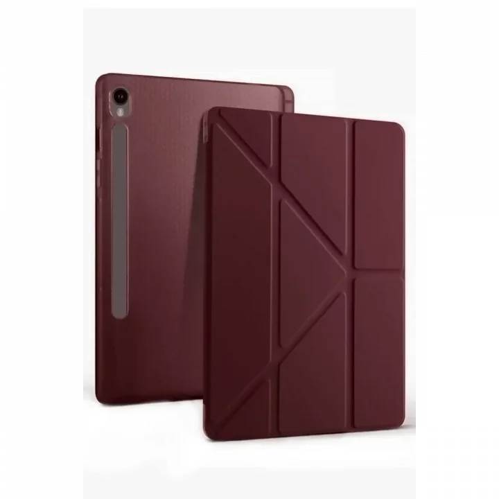 Mey İthalat®  Samsung Galaxy Tab S10 FE Plus 13.1 Kalemlikli Mars Tablet Kılıfı - Mürdüm