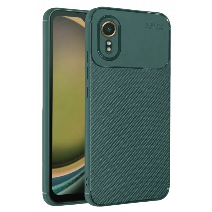 Mey İthalat®  Samsung Galaxy XCover 7 Kılıf Auto Focus Karbon Kapak - Yeşil