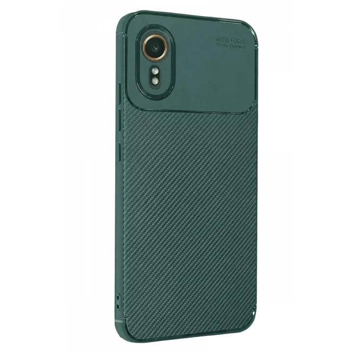 Mey İthalat®  Samsung Galaxy XCover 7 Kılıf Auto Focus Karbon Kapak - Yeşil