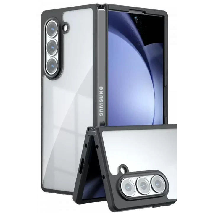 Mey İthalat®  Samsung Galaxy Z Fold 5 Kılıf Blur Fold Kapak - Siyah