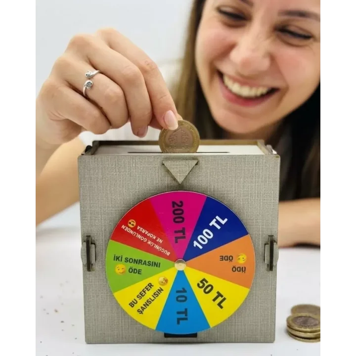 Mey İthalat® Şanslı Kumbara: Hem Para Biriktir, Hem Çarkı Çevir!