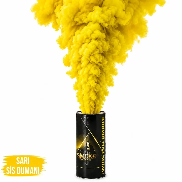 Mey İthalat® Sarı Renk Sis Bombası Sarı Duman 1 Adet