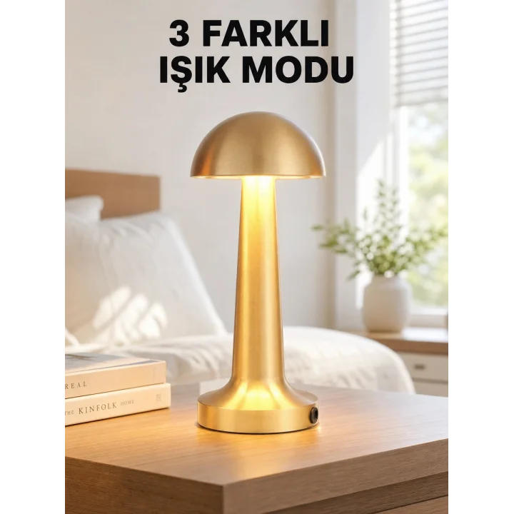 Mey İthalat® Şarjlı Dimmerli LED Masa Lambası – 4-8 Saat Aydınlatma Yeni Nesil