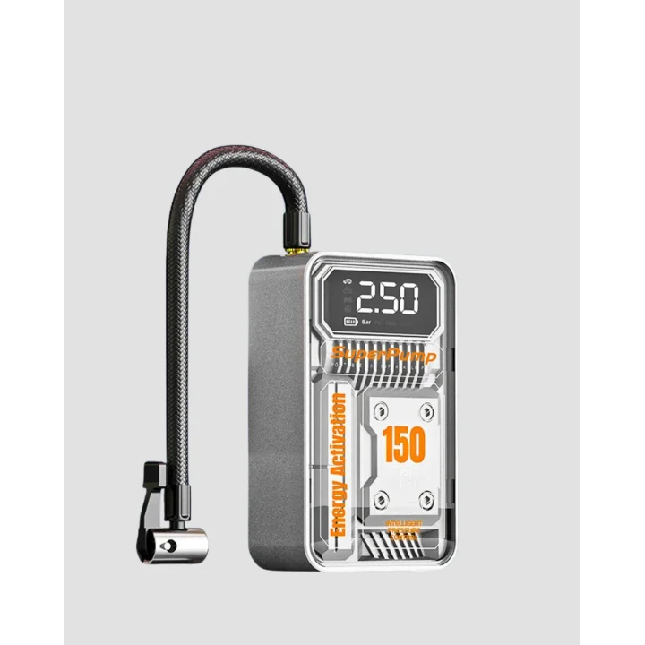 Mey İthalat® Şarjlı Kablosuz Hava Pompası – 150 PSI Basınç, LED Ekran ve 6000mAh Batarya