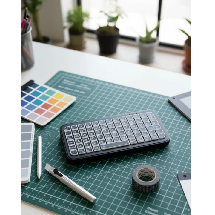 Mey İthalat® Şarjlı Kablosuz Mini RGB Klavye Uzun Pil Ömürlü