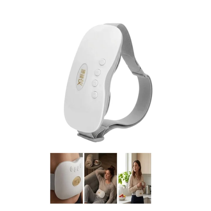 Mey İthalat® Şarjlı Kızılötesi Isı Terapili Titreşimli Bel ve Rahim Destek Kemeri USB 45-50 Derece Ayarlı