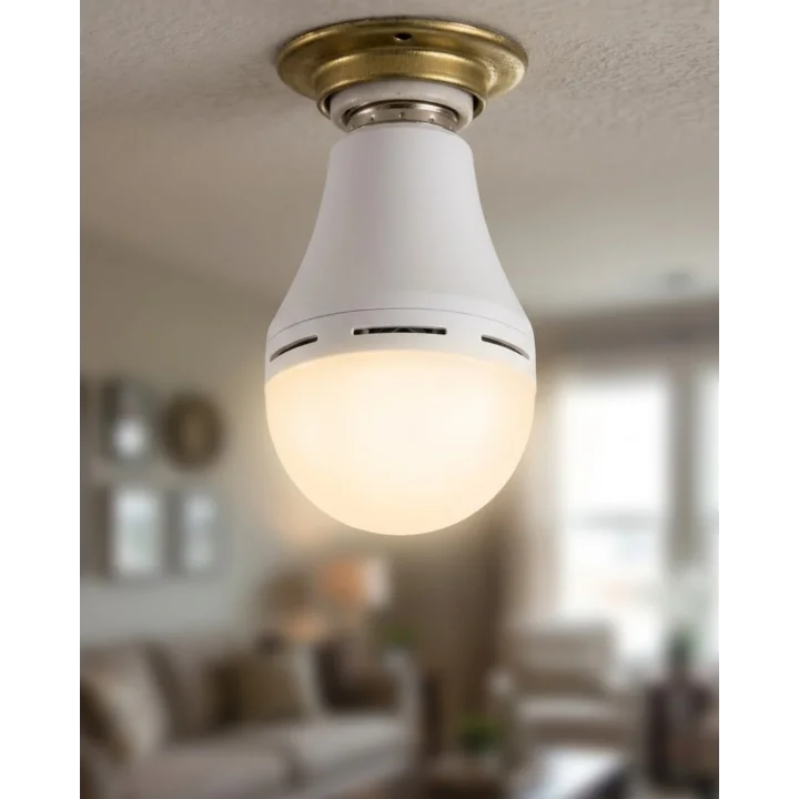 Mey İthalat® Şarjlı LED Ampul 6500K Soğuk Beyaz E27 Duy Enerji Tasarruflu
