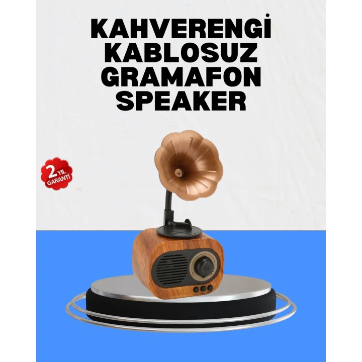 Mey İthalat® Şarjlı Mini Retro Radyo Bluetooth Hoparlör Çoklu Bağlantı Seçenekli