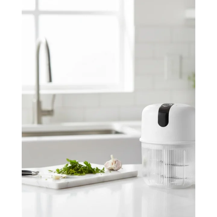 Mey İthalat® Şarjlı Mini Sarımsak Doğrayıcı USB Şarjlı 250 ml
