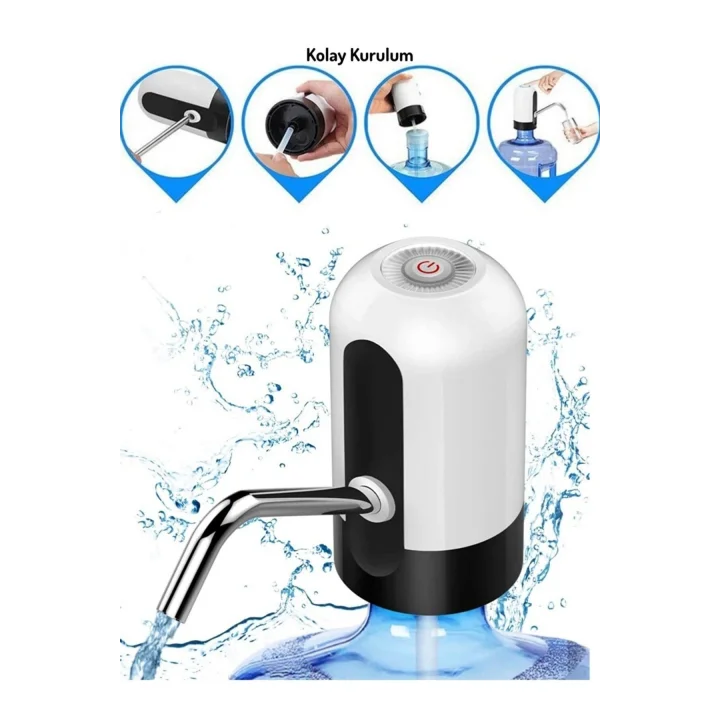 Mey İthalat® Şarjlı Otomatik Damacana Su Pompası