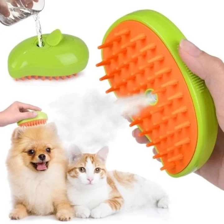 Mey İthalat® Şarjlı Soğuk Buharlı Kedi Köpek Fırçası Tarağı