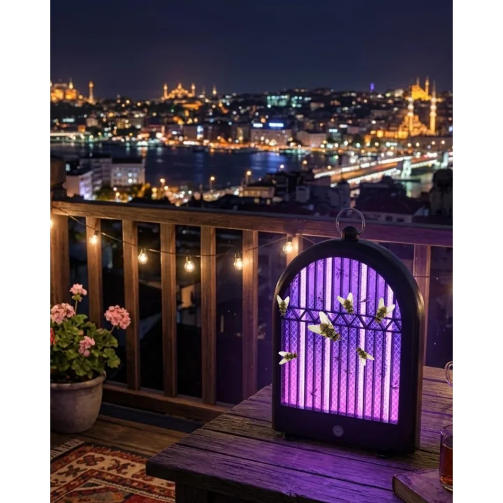 Mey İthalat® Şarjlı UV Sivrisinek Öldürücü Lamba Sessiz ve