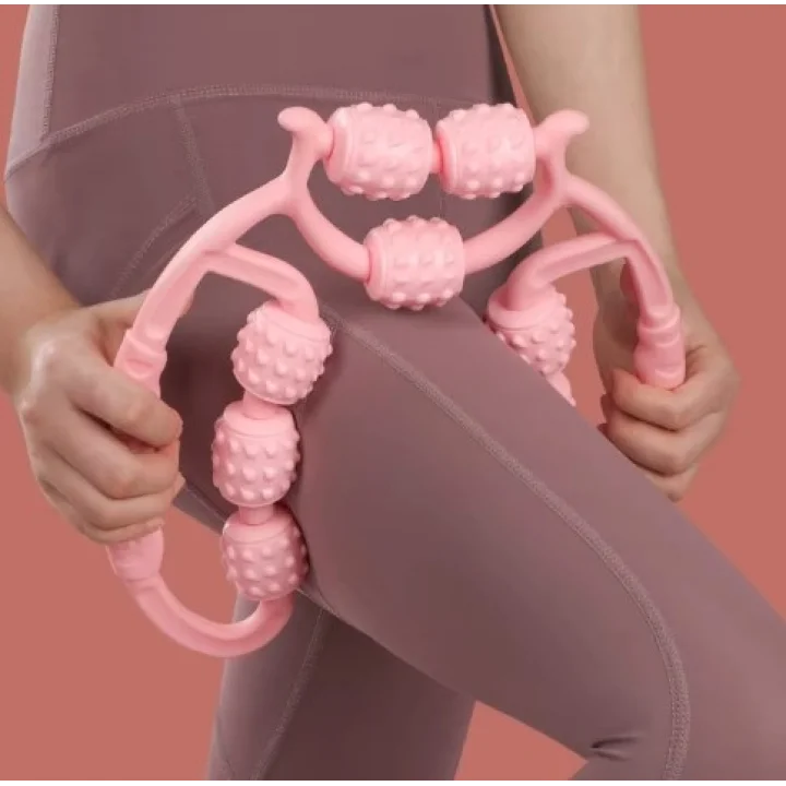 Mey İthalat® Selülit Masaj Aleti 9 Tekerlekli Lenf Drenaj Rulosu