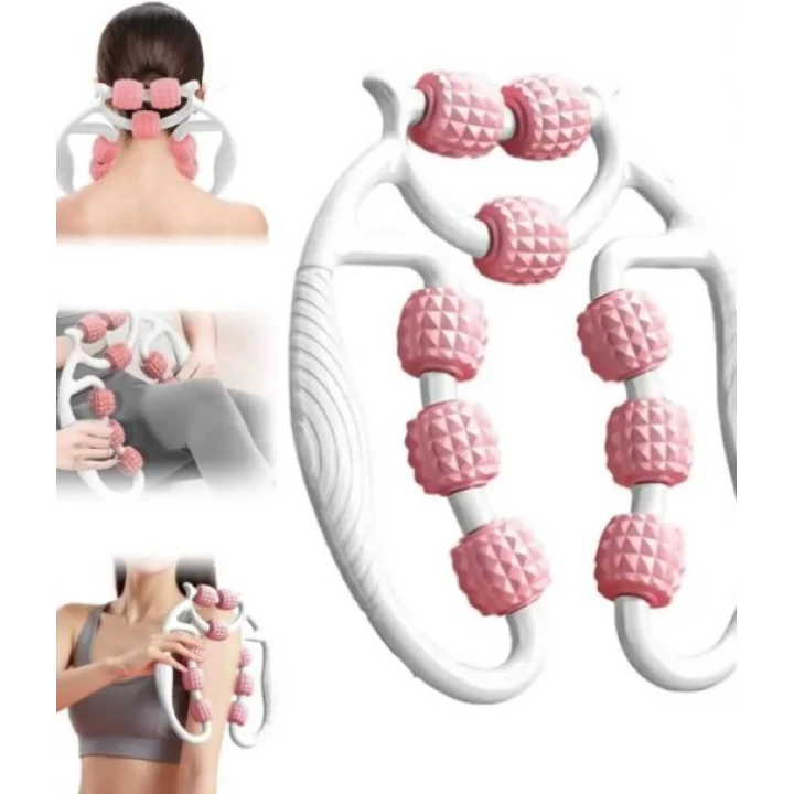 Mey İthalat® Selülit Masaj Aleti 9 Tekerlekli Lenf Drenaj Rulosu