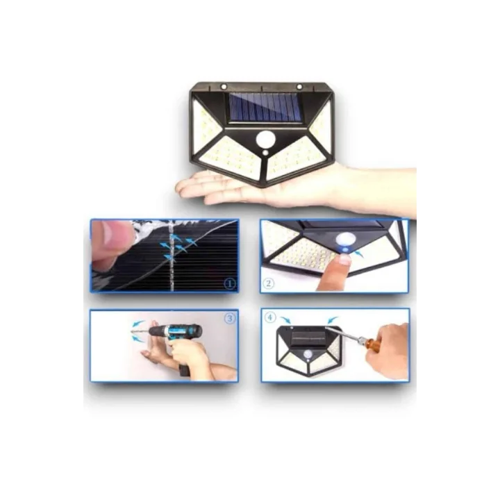 Mey İthalat® SENSÖRLÜ GÜNEŞ ENERJİLİ DUVAR LAMBASI