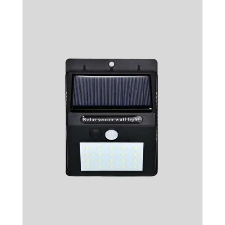 Mey İthalat® Sensörlü, Güneş Enerjili LED Duvar Lambası Bahçe ve Balkon Aydınlatma