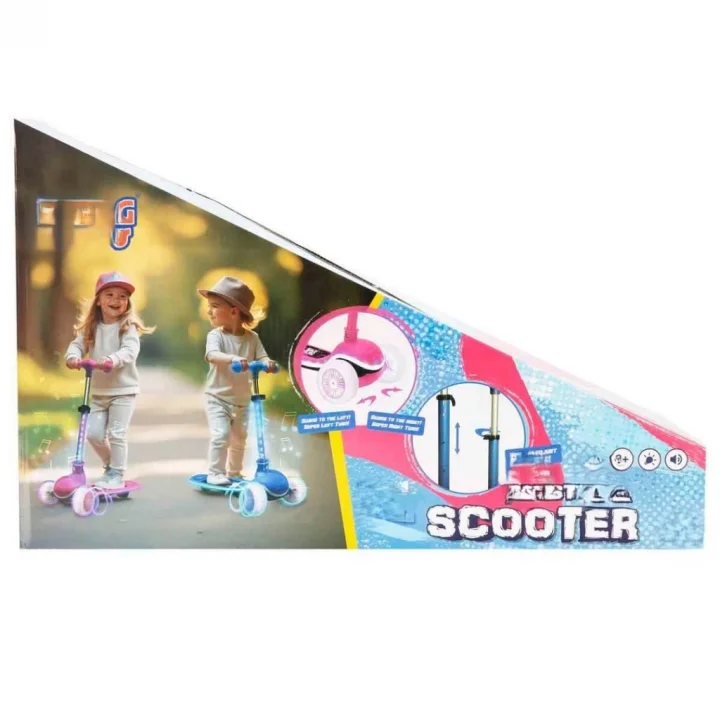 Mey İthalat® Sesli ve Işıklı 3 Tekerlekli Katlanabilir Scooter