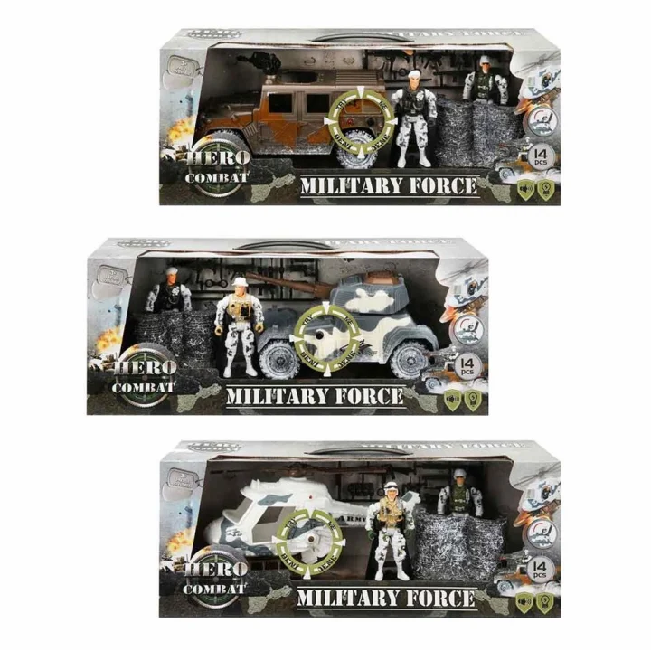 Mey İthalat® Sesli Ve Işıklı Kar Temalı Askeri Araçlar Oyun Seti