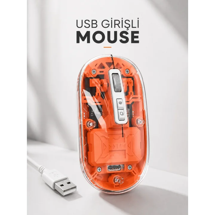 Mey İthalat® Sessiz Kablosuz USB Girişli Mouse Fare Yüksek Performanslı