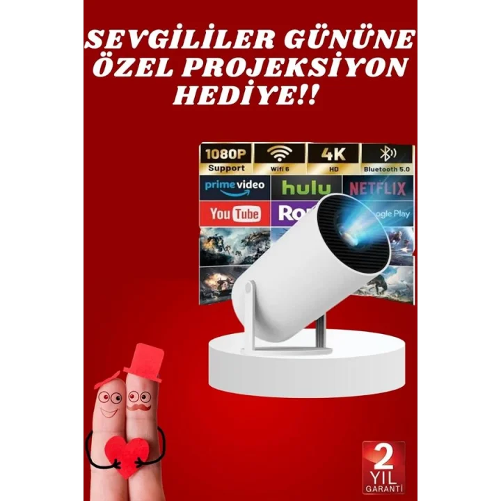 Mey İthalat® Sevgiliye Özel Hediye Ayaklı Sinema Projektörü Projeksiyon Yeni Nesil