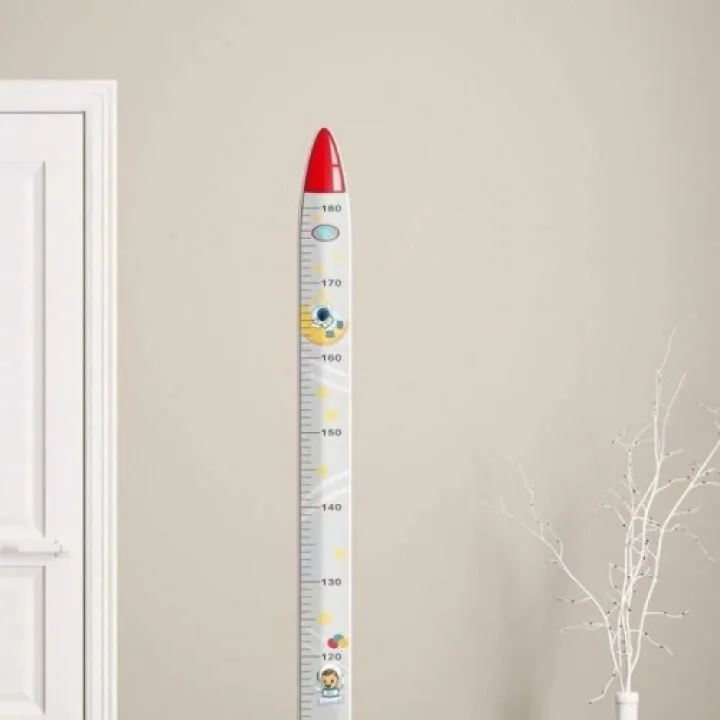 Mey İthalat® Sevimli Figürlü Çocuk Odası Boy Ölçer Sticker 180 cm