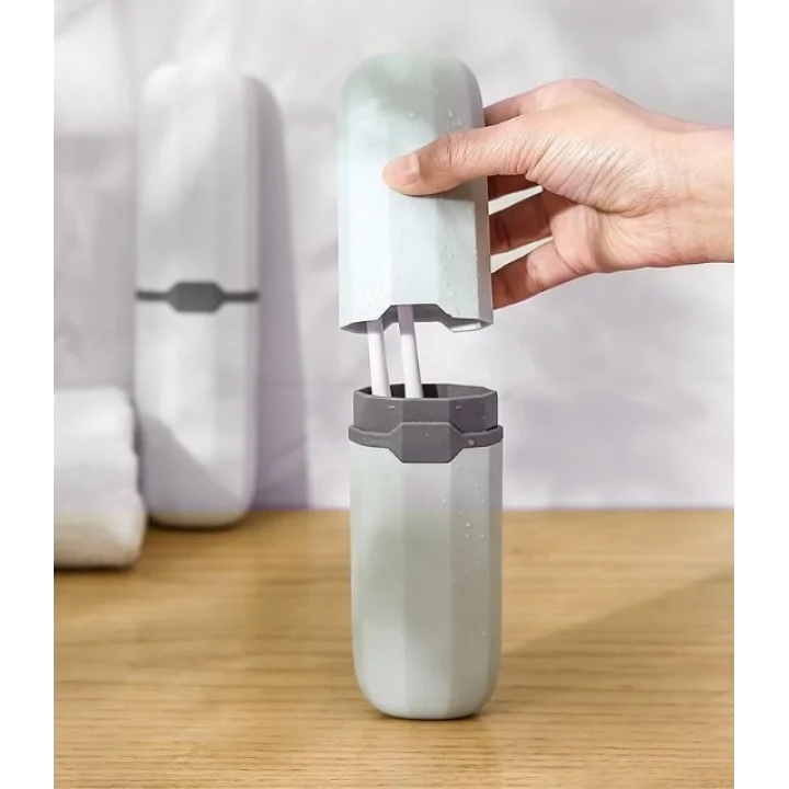 Mey İthalat® Seyahat Tipi Diş Fırçası ve Makyaj Fırçası Kabı 3 Renk