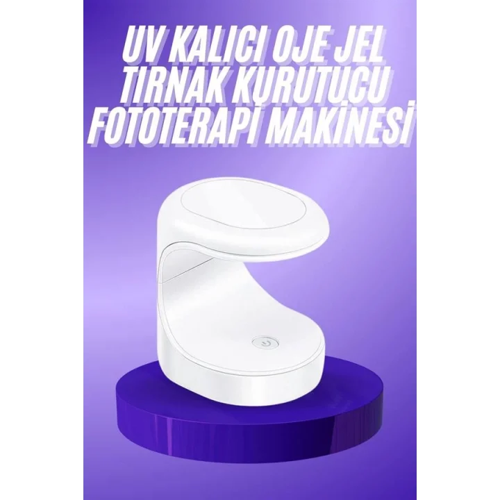 Mey İthalat® Seyehat Tipi Mini Oje Kurutucu Ultraviole Mor Işık Protez Tırnak Kurutucu